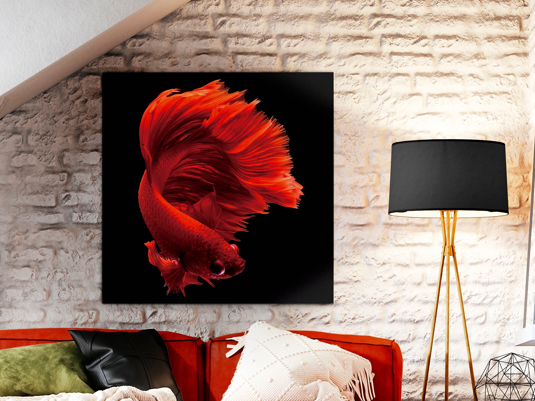 Fotografía Impresa Rojo Siam 100x100cm - Schuller - luzguru.com