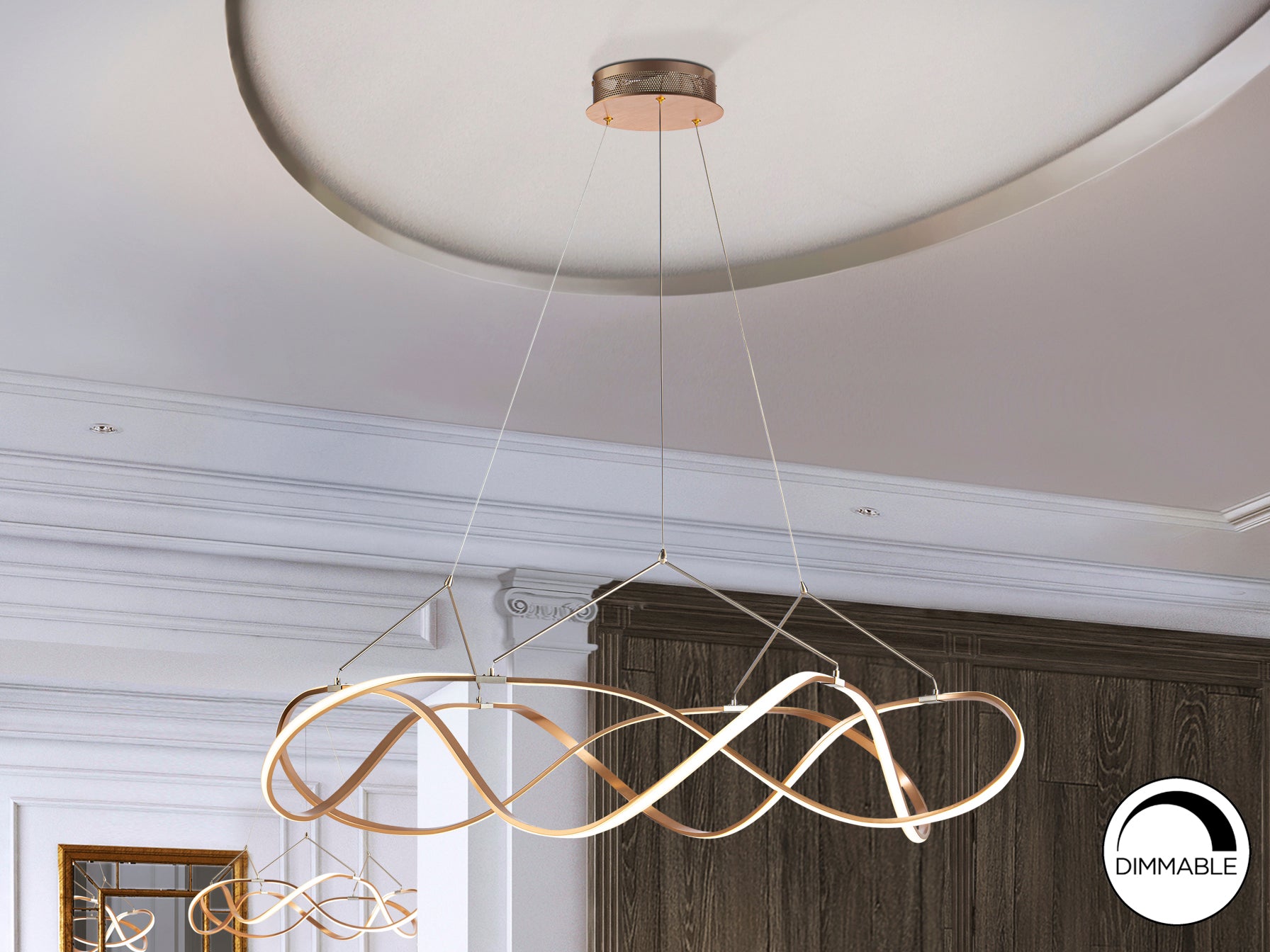 Lámpara LED Moderna Oro Rosa - Schuller Molly - luzguru.com