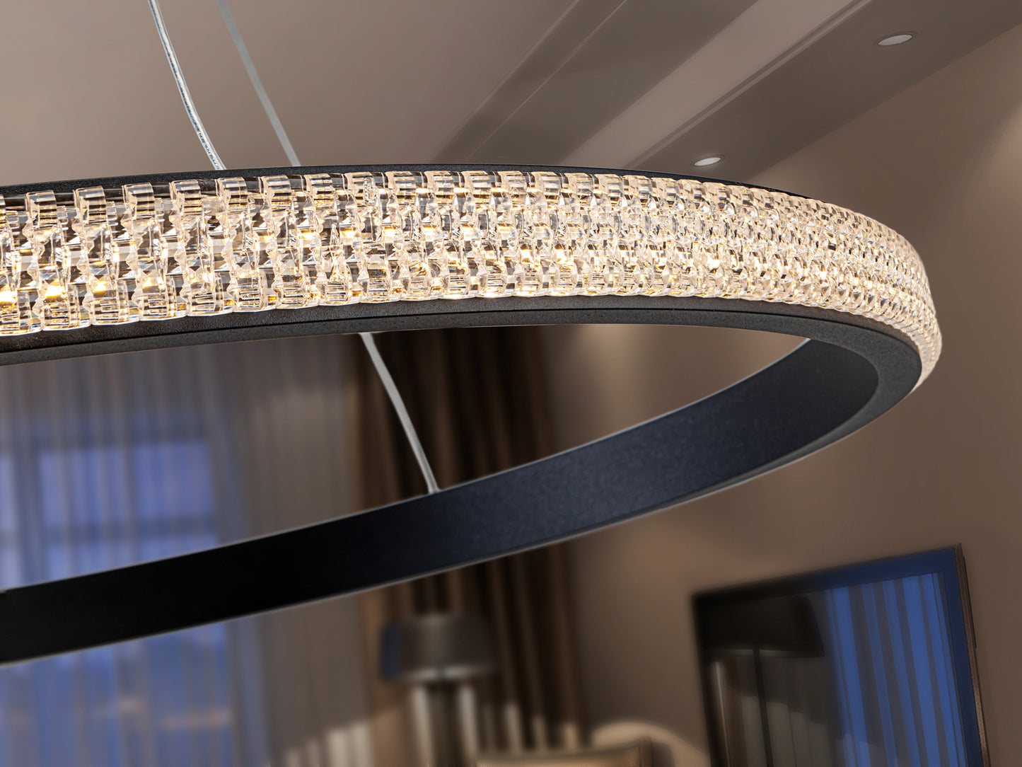 Lámpara Moderna Negra Schuller Ring - Iluminación de Diseño | luzguru.com