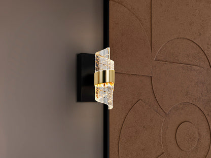 Aplique Moderno Negro y Oro - Schuller Iliada | luzguru.com