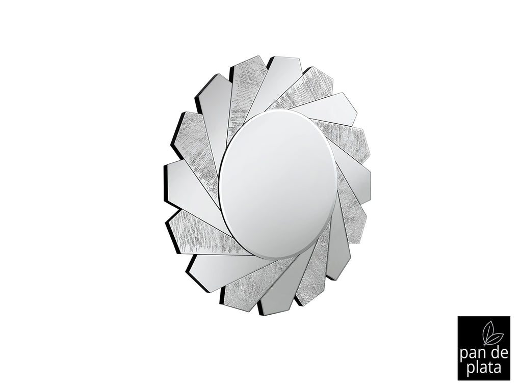Espejo Moderno Flavia Ø100cm Plata - Schuller | luzguru.com