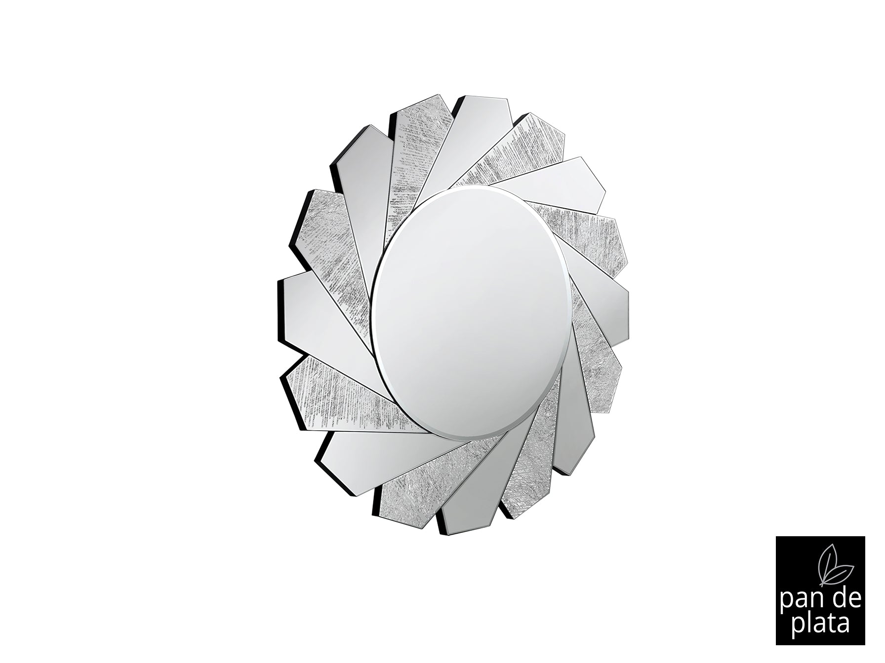 Espejo Moderno Flavia Ø100cm Plata - Schuller | luzguru.com