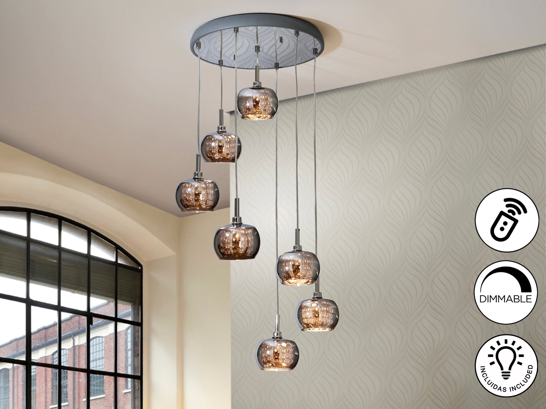 Colgante Moderno 7 Luces - Schuller Arián - Calidad Premium | luzguru.com