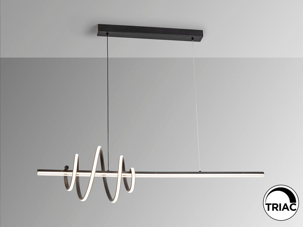 Lámpara Negra Moderna Schuller Tornado - Iluminación de Diseño | luzguru.com