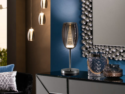 Lámpara Sobremesa Cromada Schuller Nebula - Diseño Moderno | luzguru.com