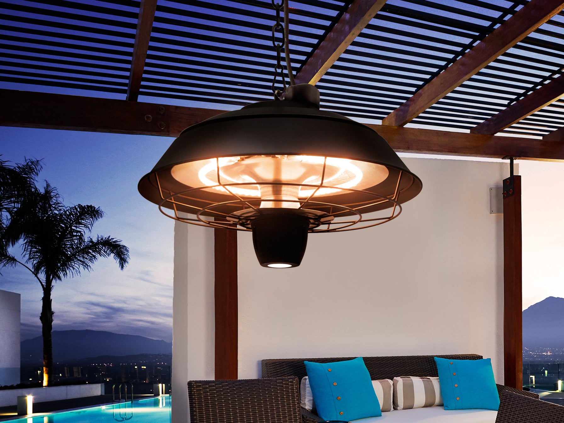 Estufa Suspensión Schuller Heat Vintage - Calefacción 1500W | luzguru.com