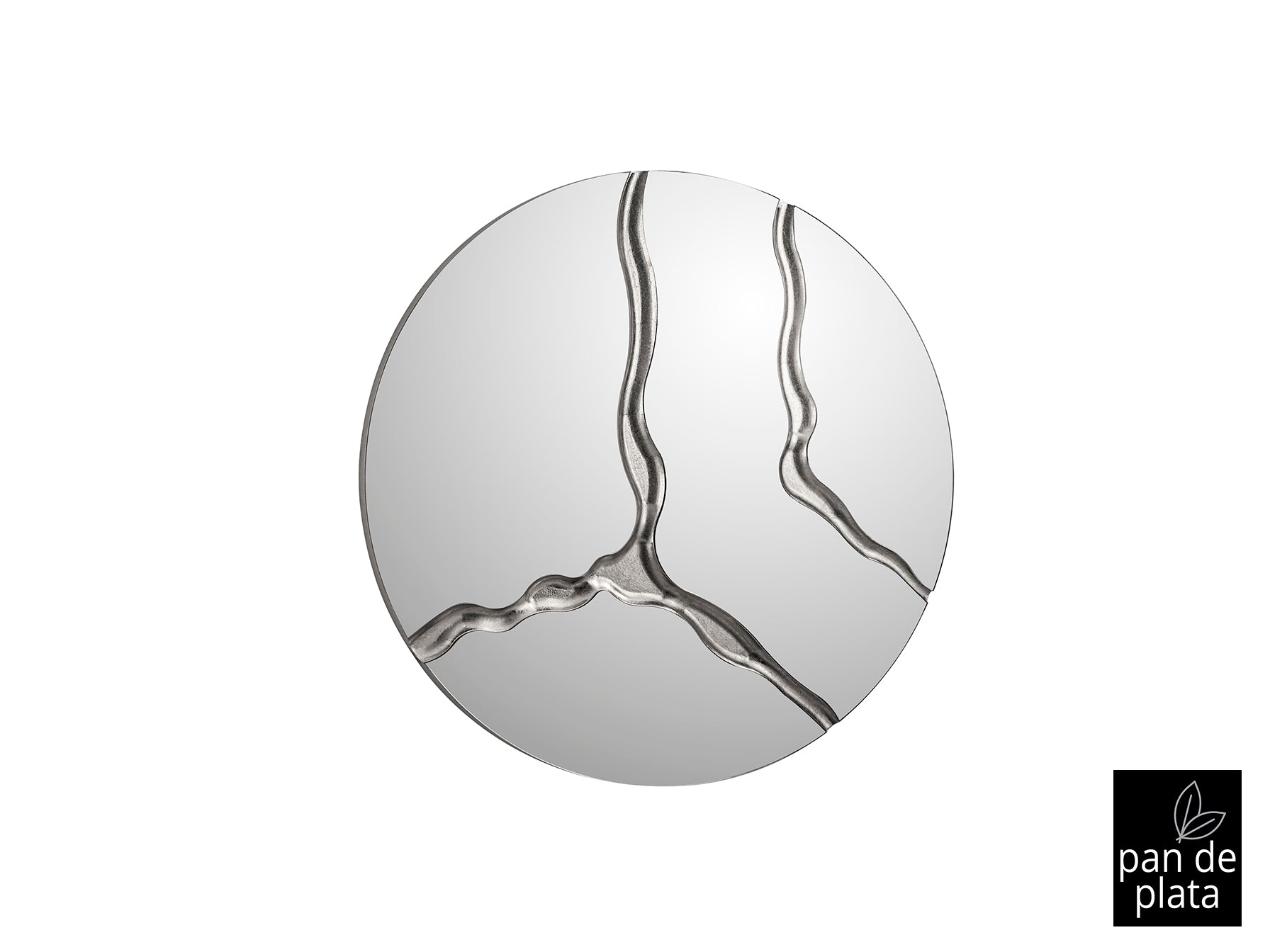 Espejo Schuller Surcos Pan de Plata - Diseño Moderno | luzguru.com