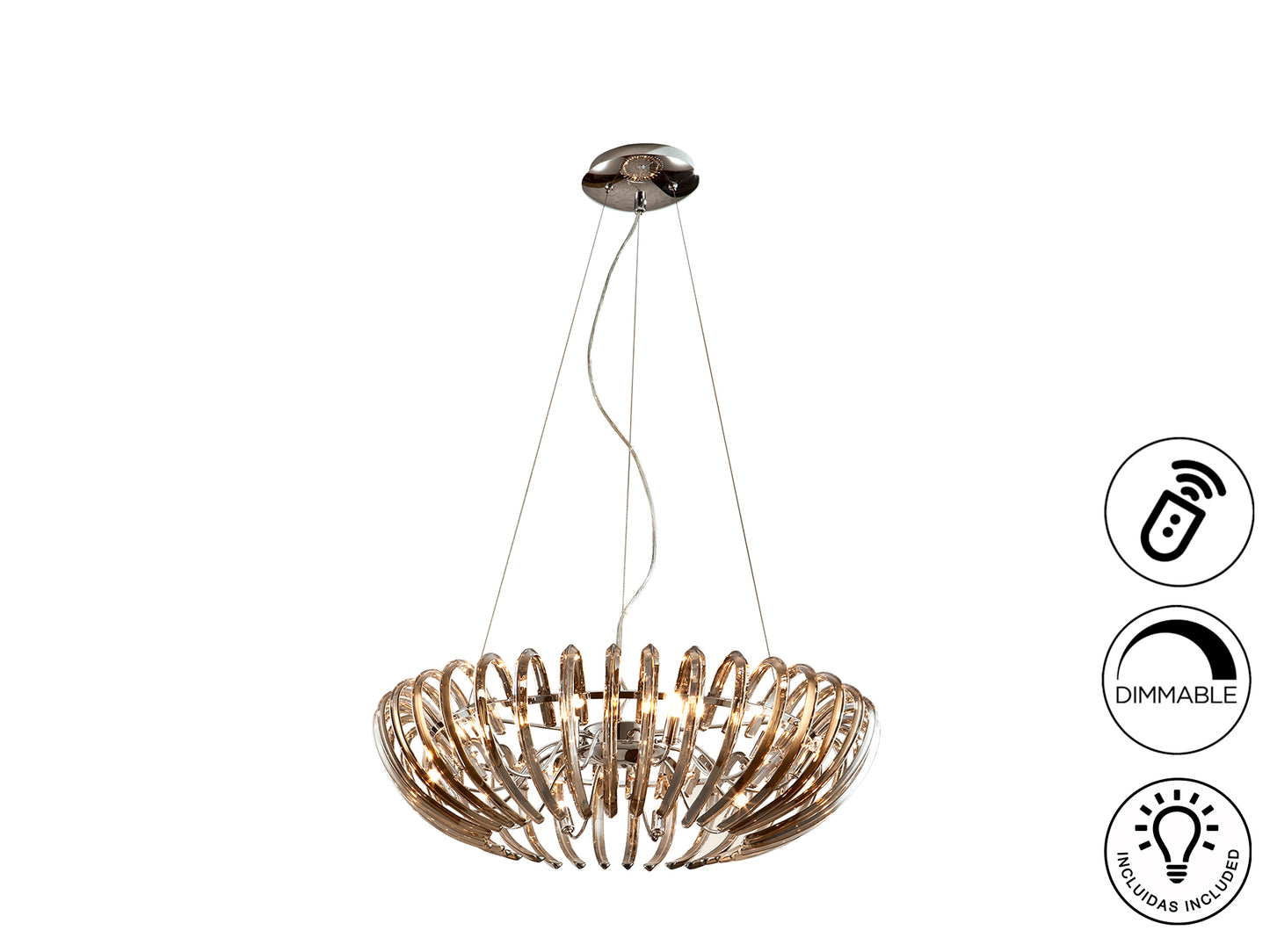 Lámpara Moderna Ariadna Champagne - Schuller - luzguru.com