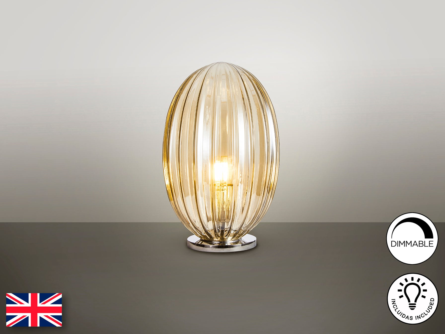 Lámpara Sobremesa Coñac - Schuller Ovila - Calidad Premium | luzguru.com