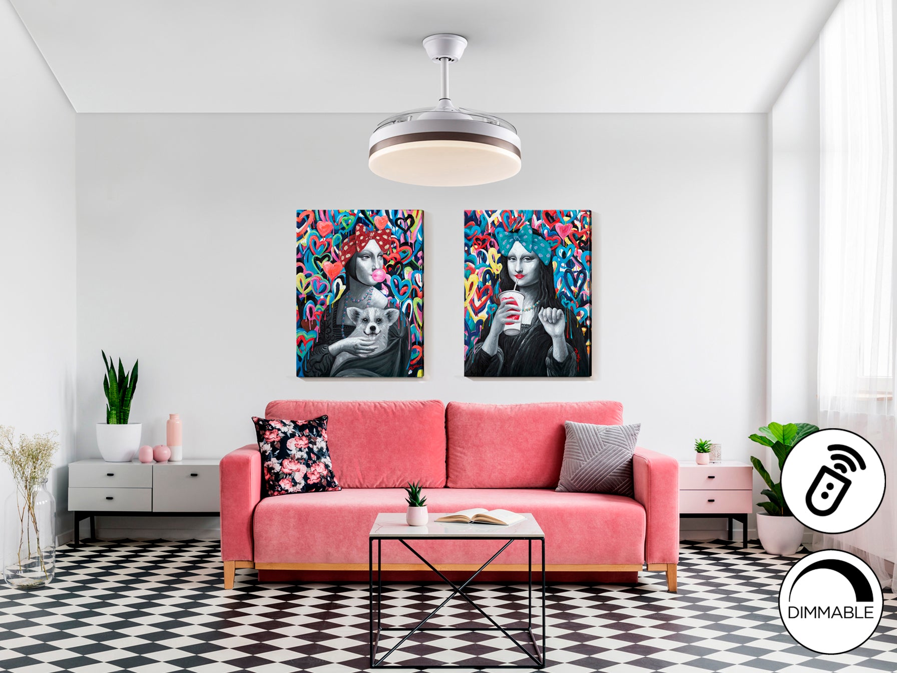 Ventilador Techo Schuller Vento - Blanco - Dimmable - luzguru.com