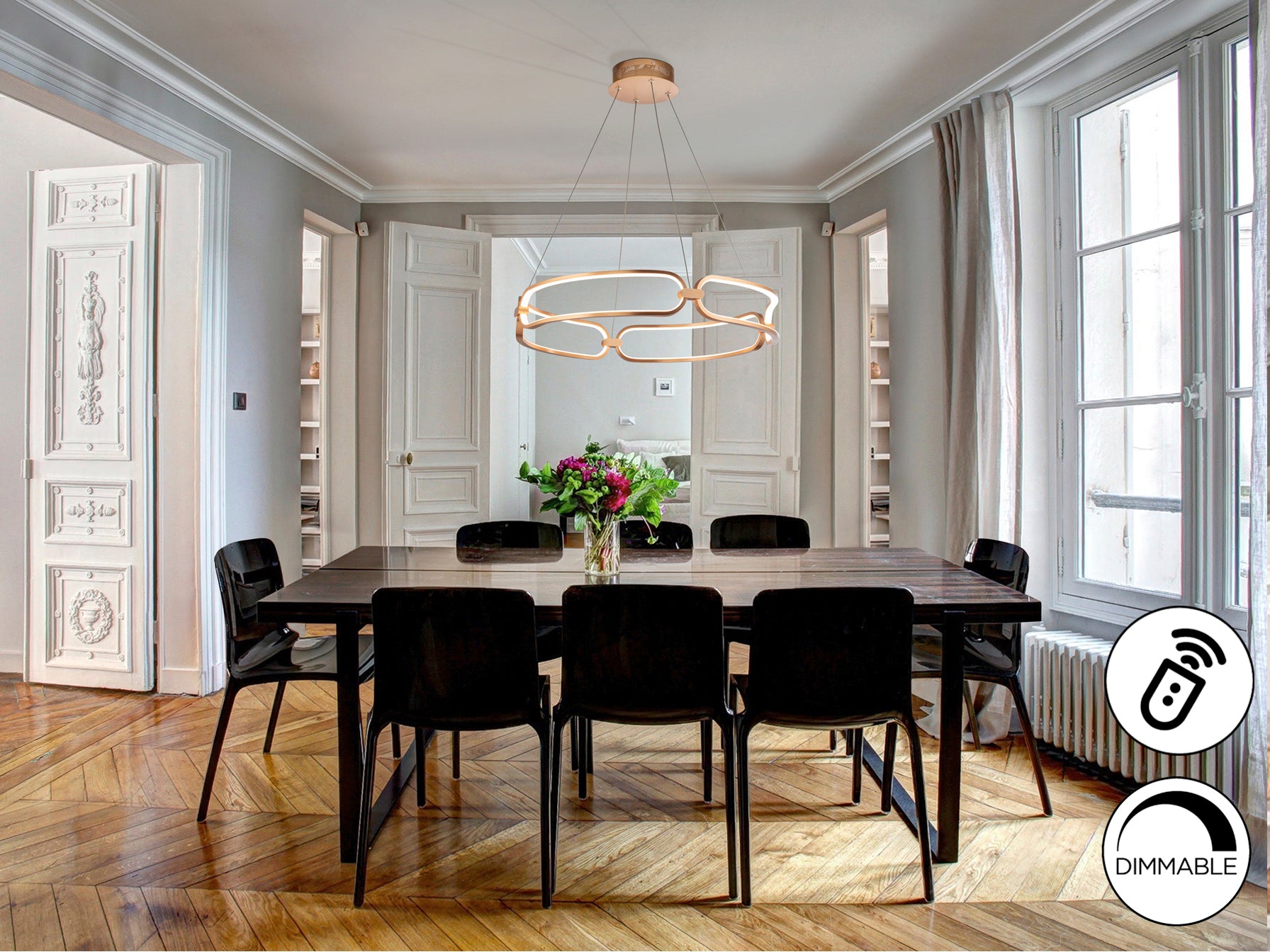 Lámpara de Techo LED Colette Oro Rosa - Schuller | luzguru.com