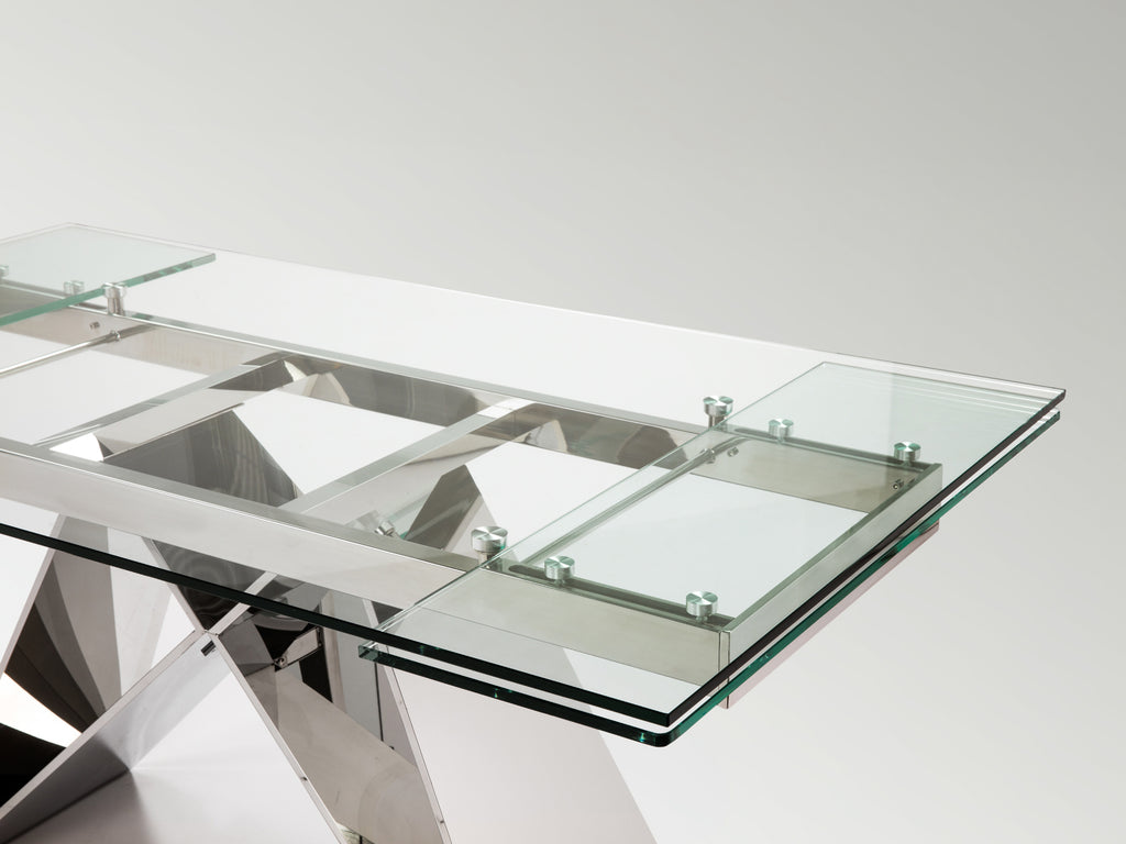 Mesa Comedor Extensible Acero - Schuller Mika - Calidad Premium | luzguru.com