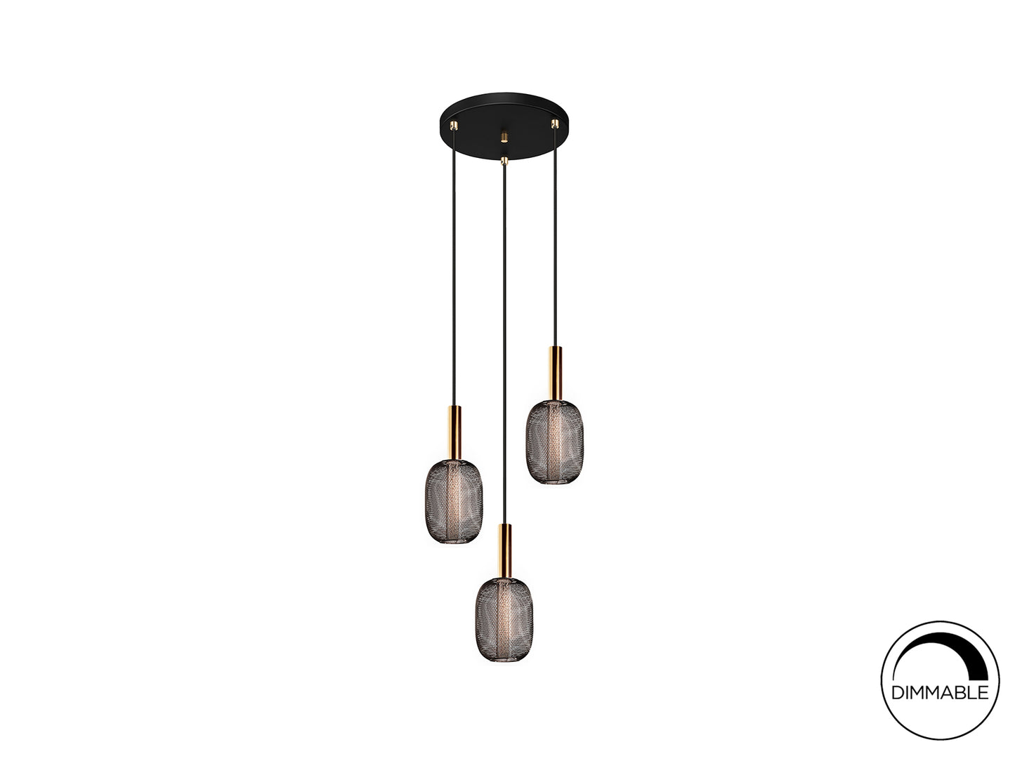 Lámpara de Techo Moderna Oro Negro - Schuller Micrón | luzguru.com