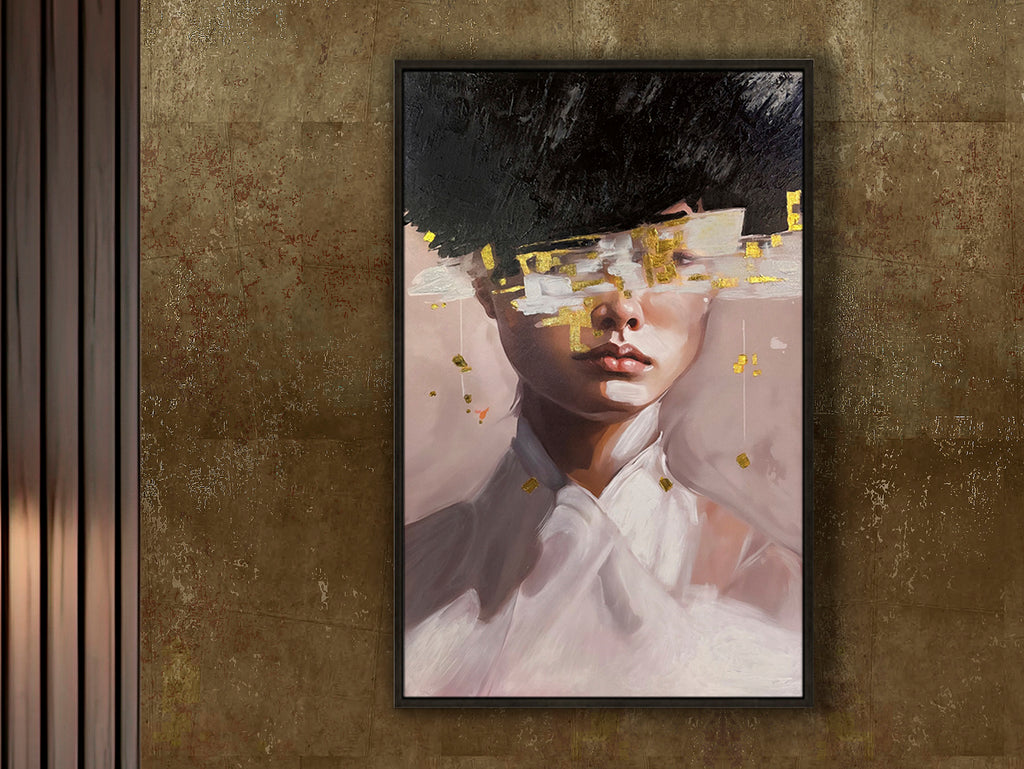 SCHULLER 441094 - Pintura al óleo Ella - Colección Ella - Marco Negro - LUZGURÚ