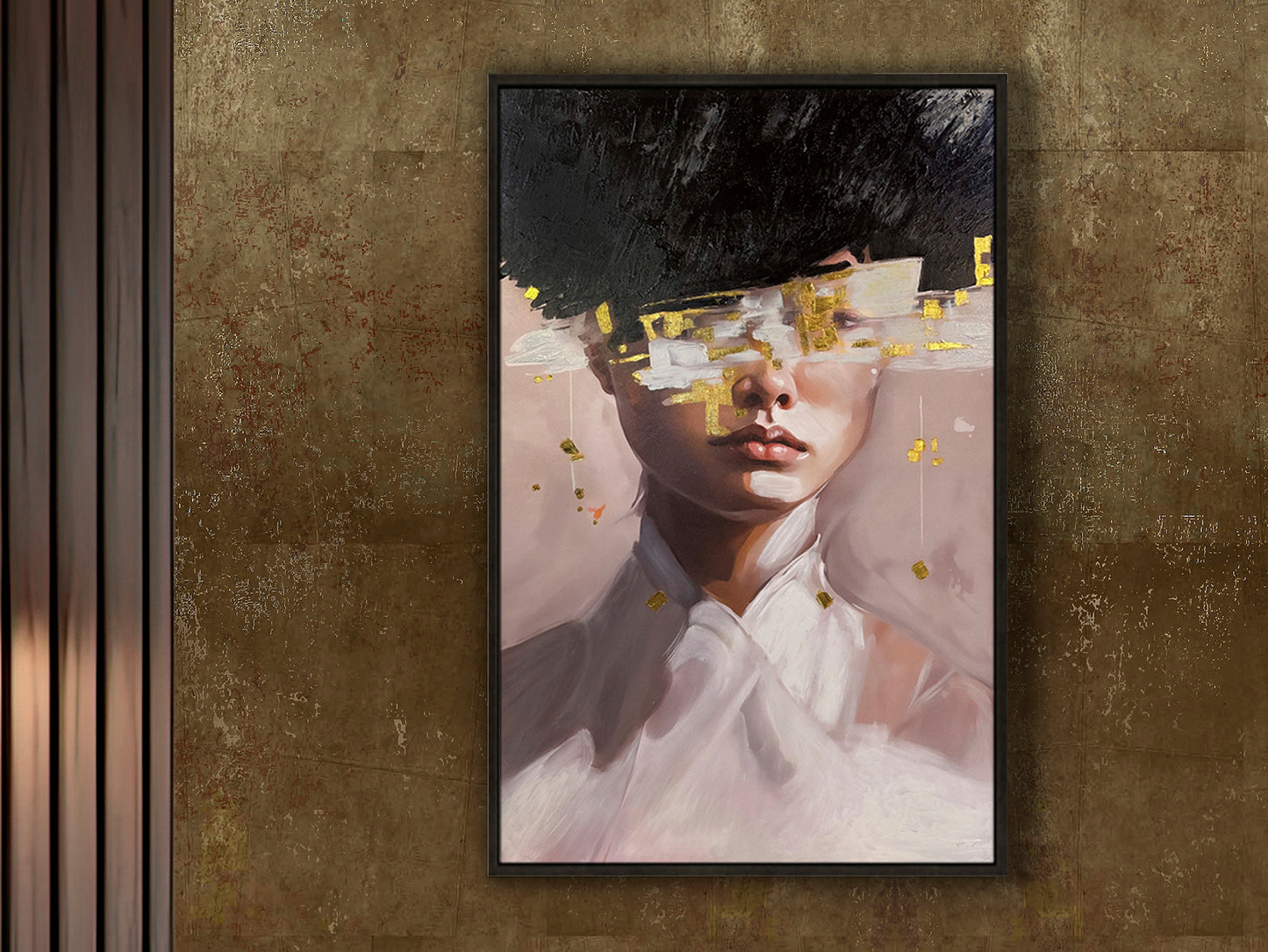 SCHULLER 441094 - Pintura al óleo Ella - Colección Ella - Marco Negro - LUZGURÚ