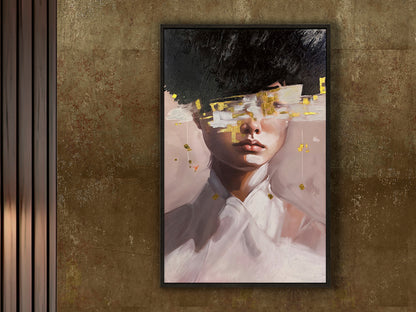 SCHULLER 441094 - Pintura al óleo Ella - Colección Ella - Marco Negro - LUZGURÚ