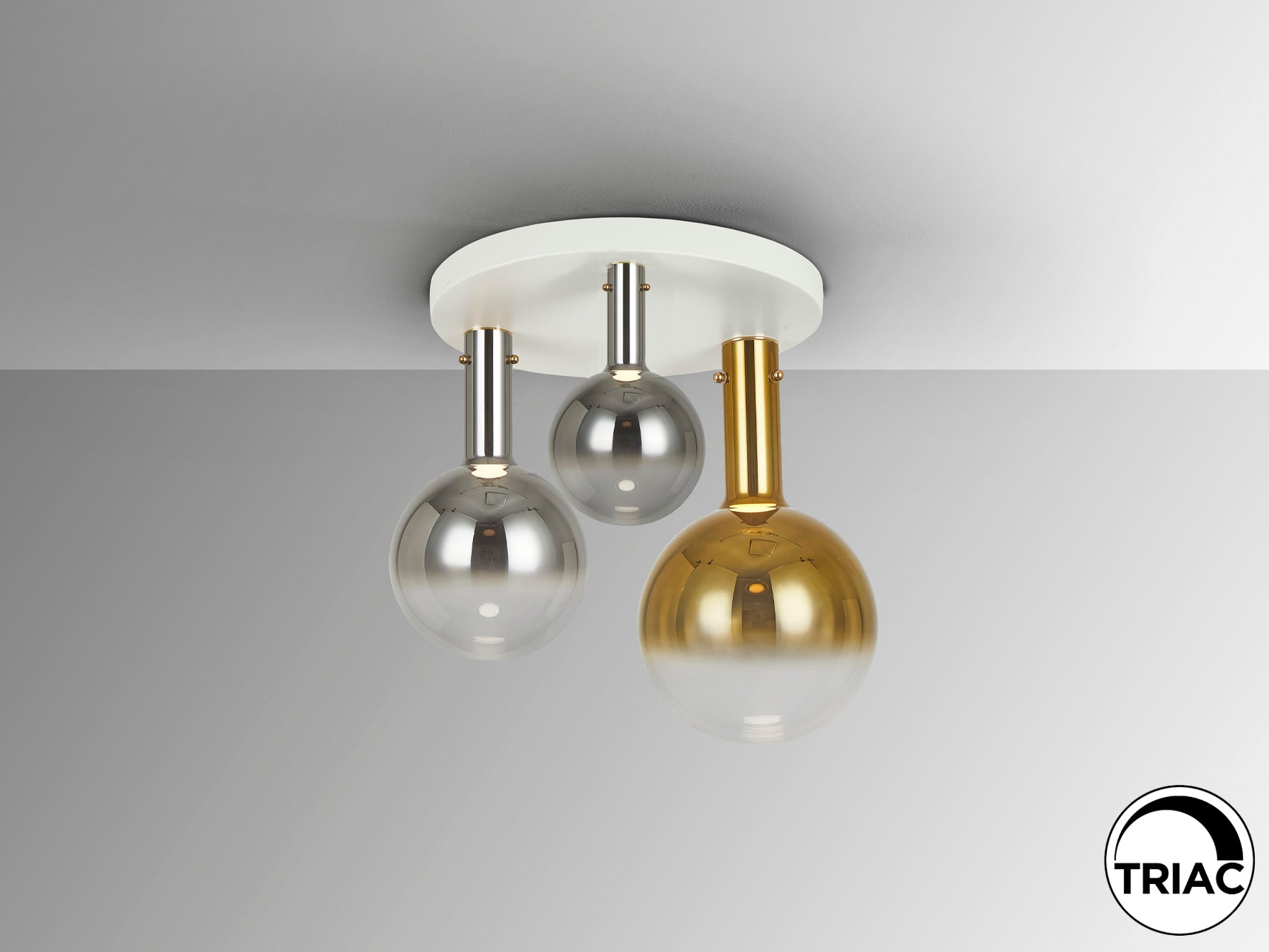 Plafón Moderno Schuller Matices - 3 Luces - Oro | luzguru.com