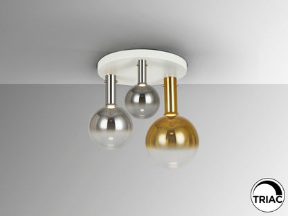 Plafón Moderno Schuller Matices - 3 Luces - Oro | luzguru.com