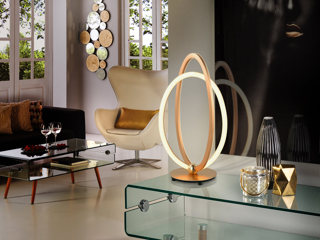 Lámpara Sobremesa LED Oro Rosa - Schuller Ocellis | luzguru.com