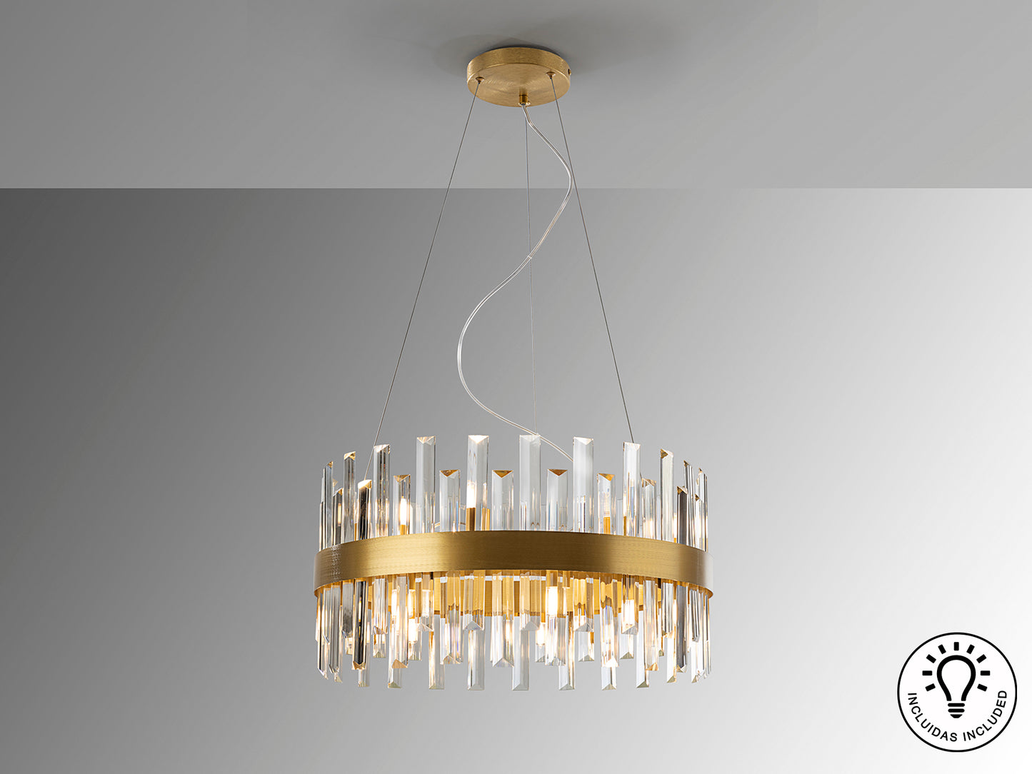 Lámpara Techo Moderna Oro - Schuller Grace | luzguru.com