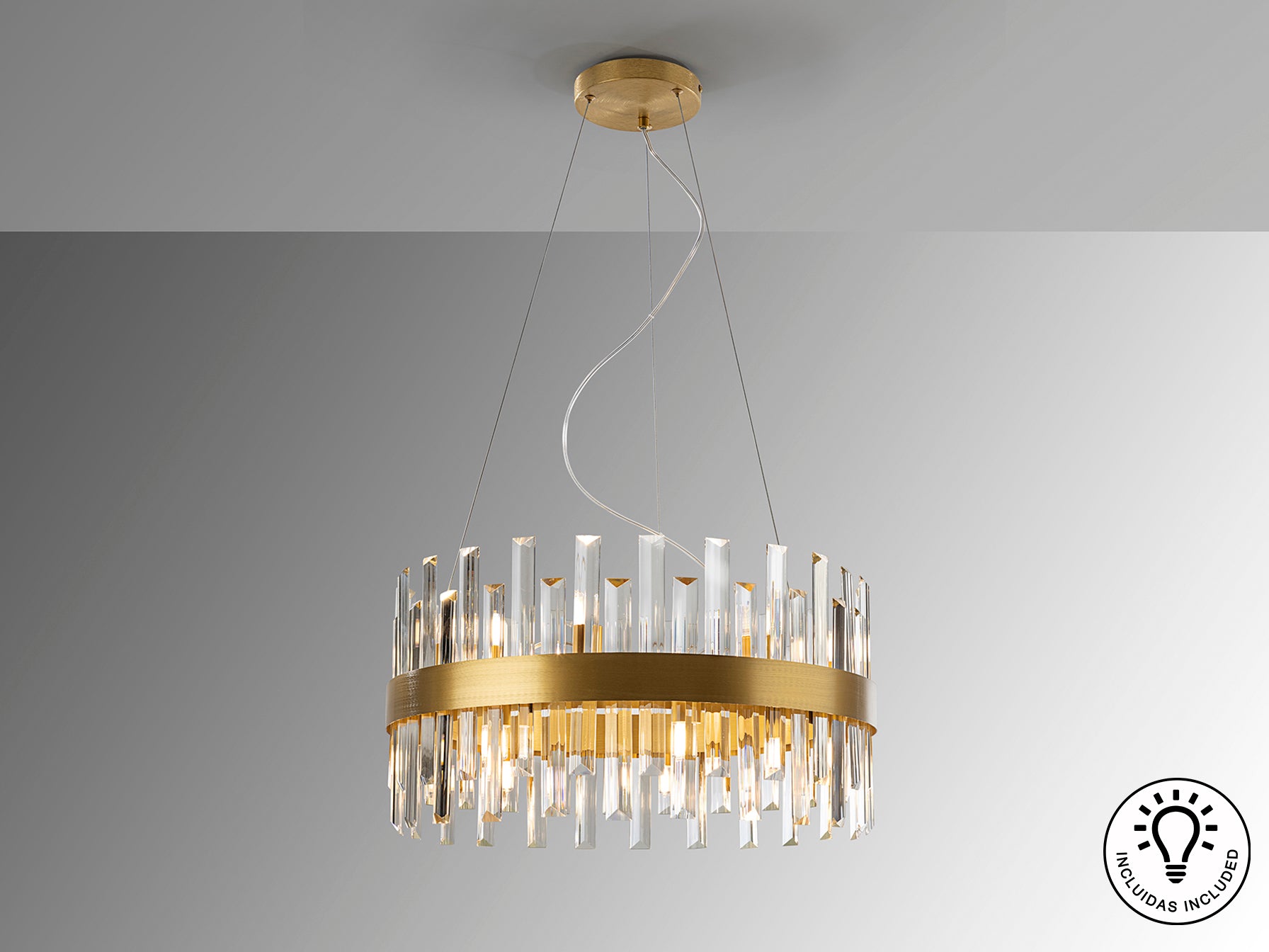 Lámpara Techo Moderna Oro - Schuller Grace | luzguru.com