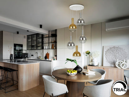 Lámpara Colgante Moderna Schuller Matices - Oro | luzguru.com