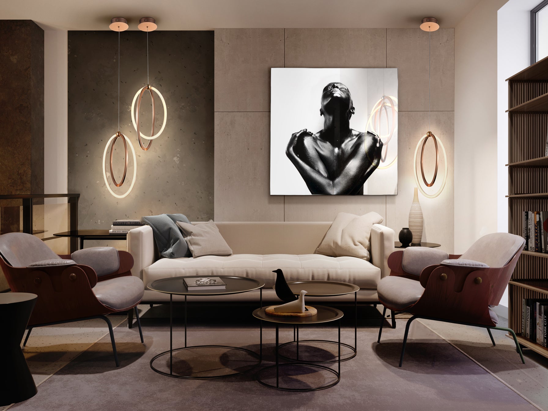 Lámpara LED Ocellis Oro Rosa - Schuller - Iluminación Moderna | luzguru.com