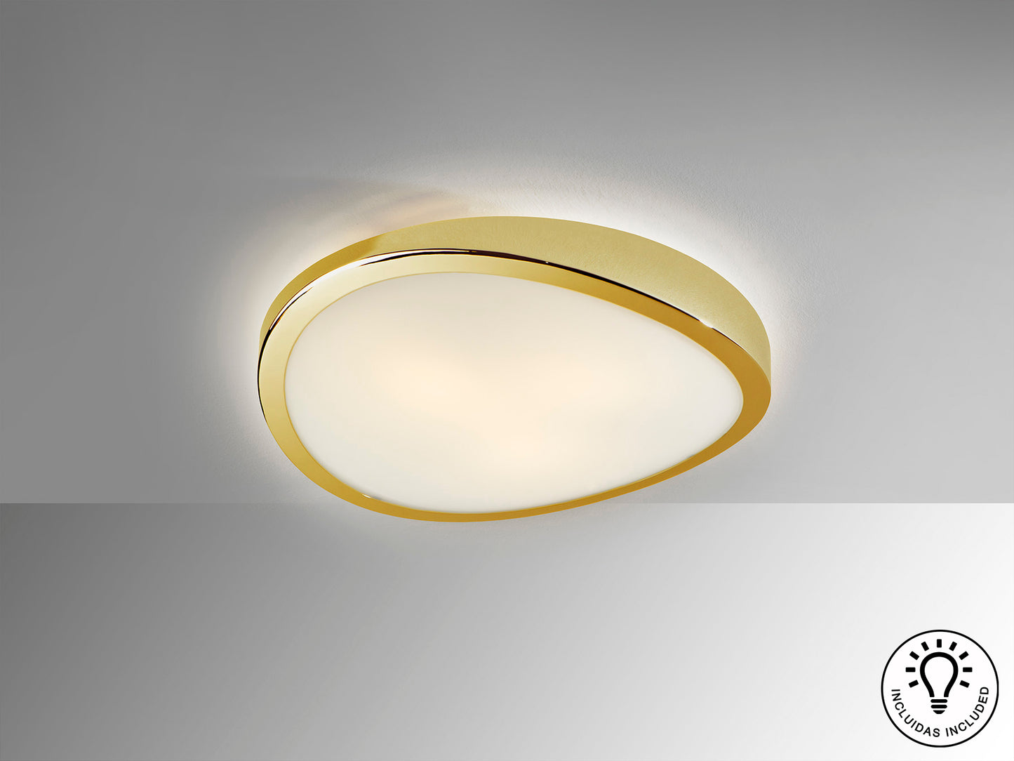 Plafón LED Schuller Leda - Oro Brillante | luzguru.com