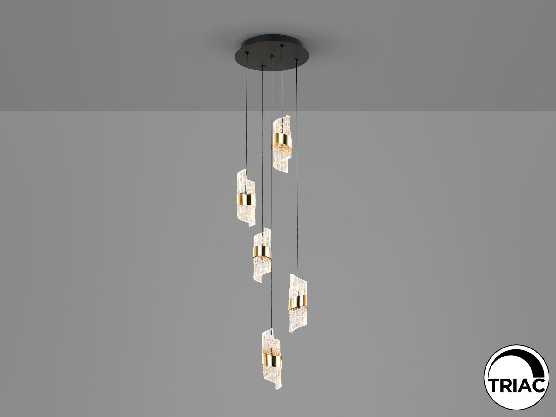 Lámpara Iliada Negro-Oro - Schuller - Diseño Moderno | luzguru.com