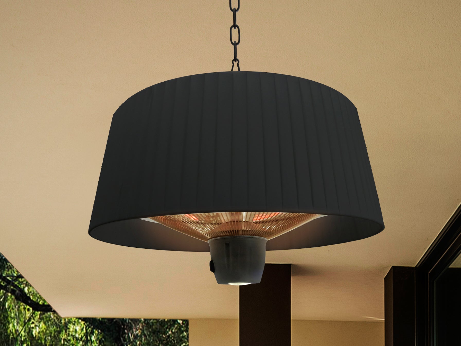 Estufa de Suspensión Schuller Heat Vintage - Negra 1500W | luzguru.com