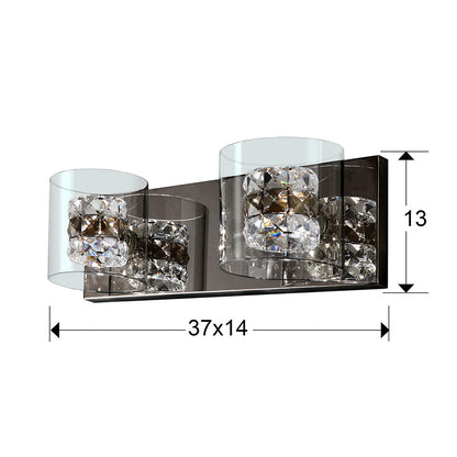 Aplique de pared Schuller Flash 391870, 2 luces, cromado. Medidas: 37x13x14 cm.  Luzguru.
