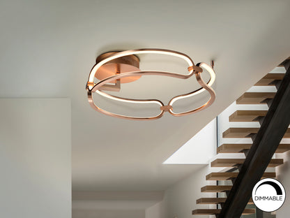 Plafón LED Schuller Colette - Oro Rosa - Diseño Moderno | luzguru.com