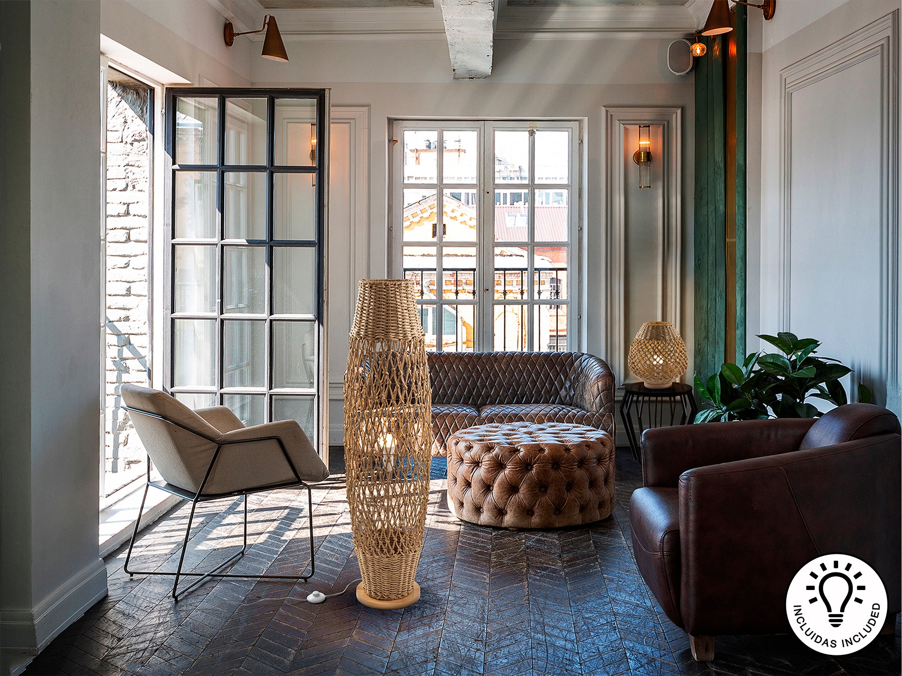 Lámpara de Pie YAIZA Beige - Schuller - Diseño Moderno | luzguru.com