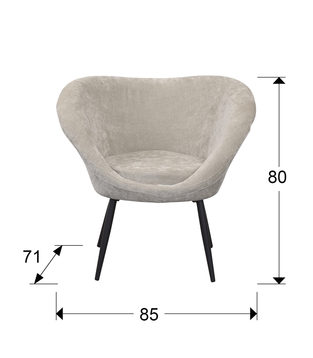 Medidas Butaca Ozome Schuller 836294: 85x80x71 cm (Ancho x Alto x Profundo).  Asiento: 49x53 cm (Ancho x Profundo).  Respaldo: 50x36 cm (Ancho x Alto).
