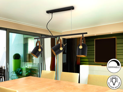 Lámpara Moderna Negro/Oro - Schuller Adame | luzguru.com