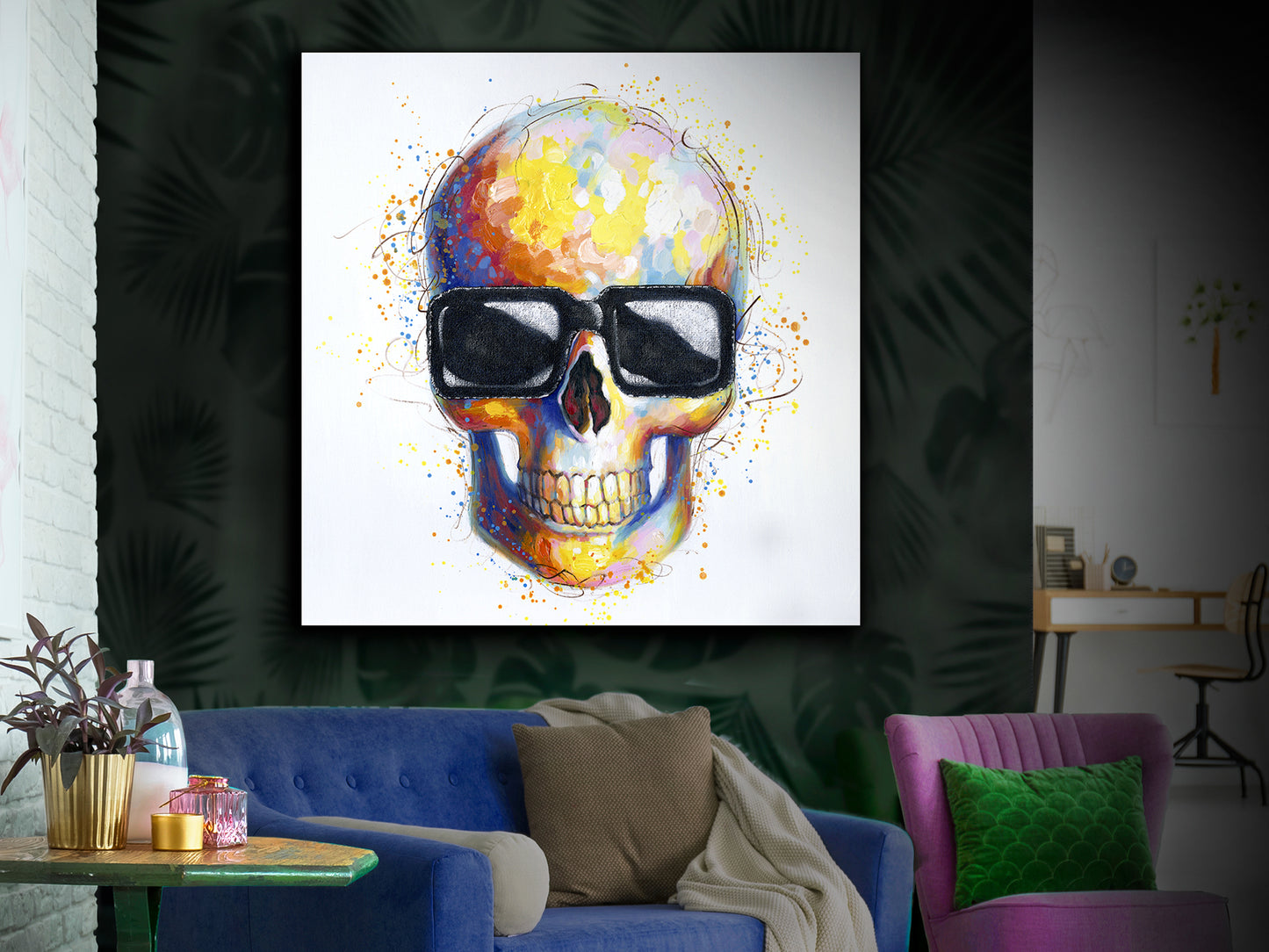 Cuadro Acrílico Catrina 100x100 - Schuller - Calidad Premium | luzguru.com