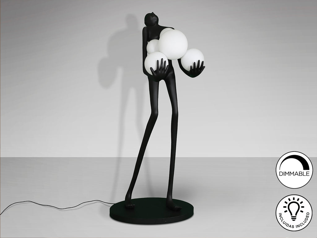 Lámpara de pie La Carga Negra - Schuller - Diseño Moderno | luzguru.com