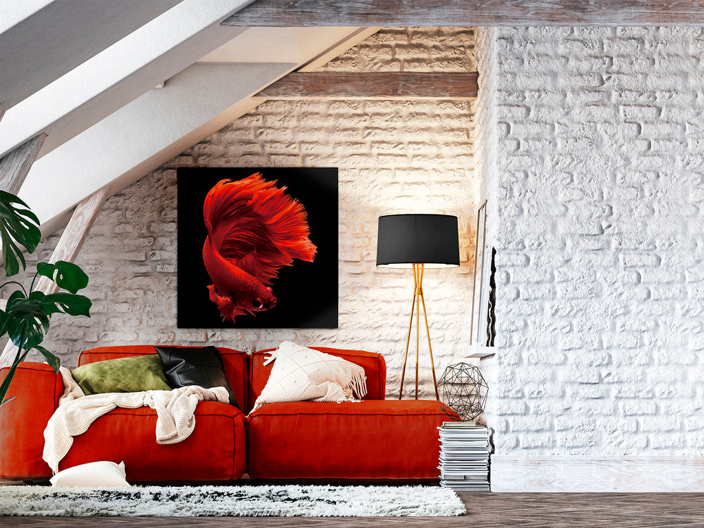 Fotografía Impresa Rojo Siam 100x100cm - Schuller - luzguru.com