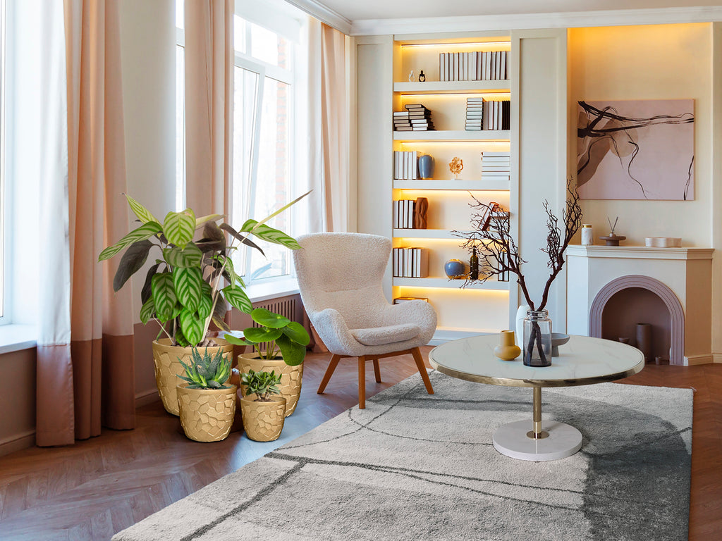 Maceteros Dorado Ilian - Schuller - Calidad Premium | luzguru.com