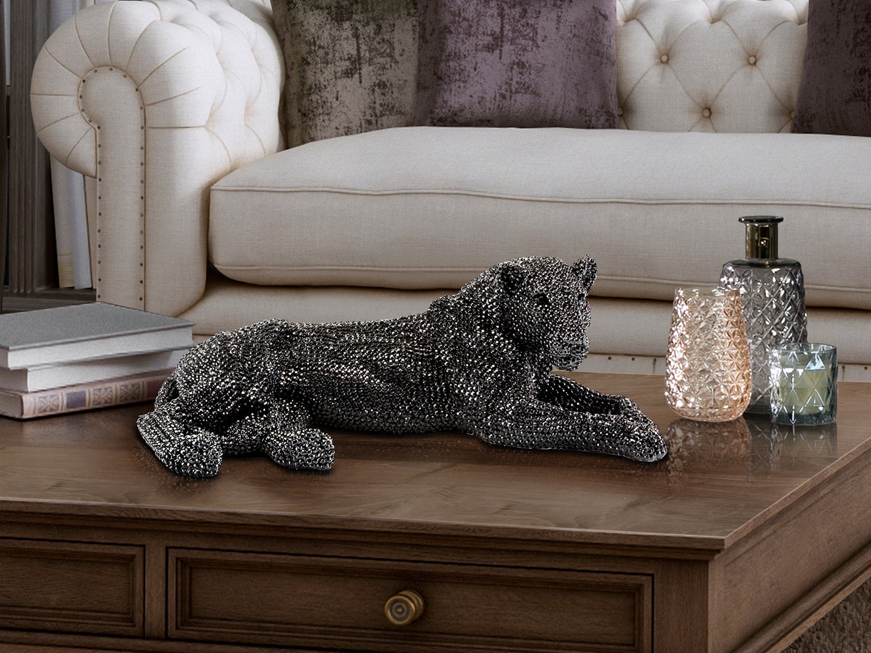 Figura Decorativa Leona Negra - Schuller - Calidad Premium | luzguru.com