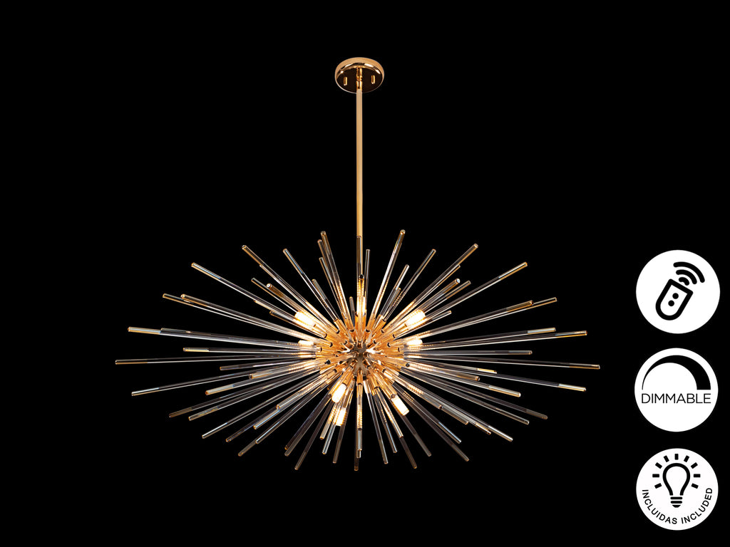 Lámpara de Techo Evasión Oro - Schuller - Iluminación Elegante | luzguru.com