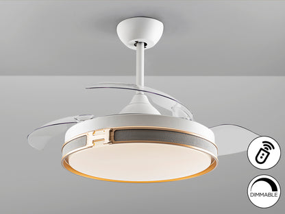 Ventilador Techo Schuller Herón - Blanco Oro - Dimmable - luzguru.com