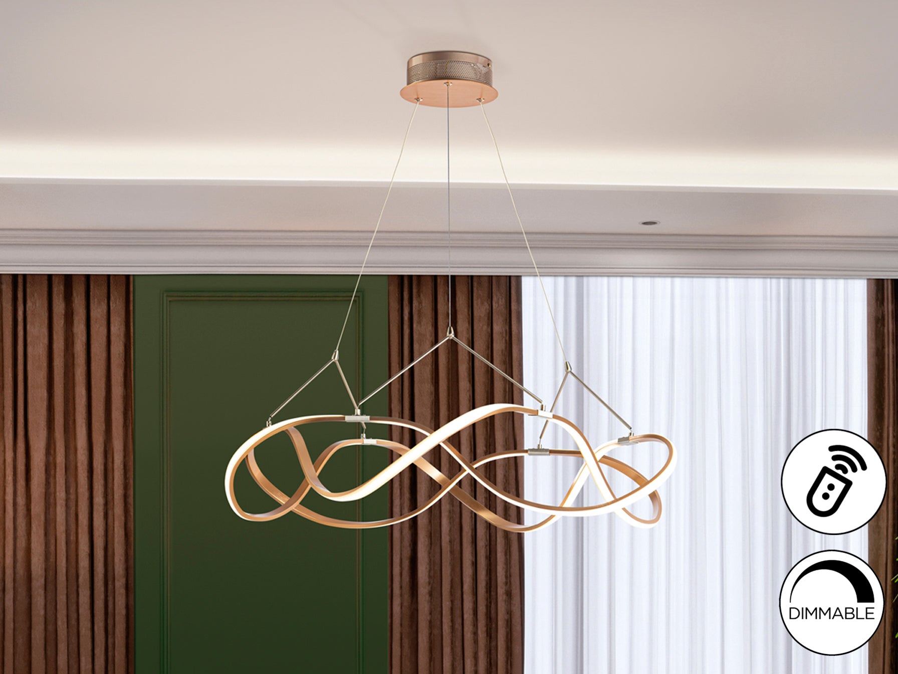 Lámpara LED Moderna Oro Rosa - Schuller Molly - luzguru.com