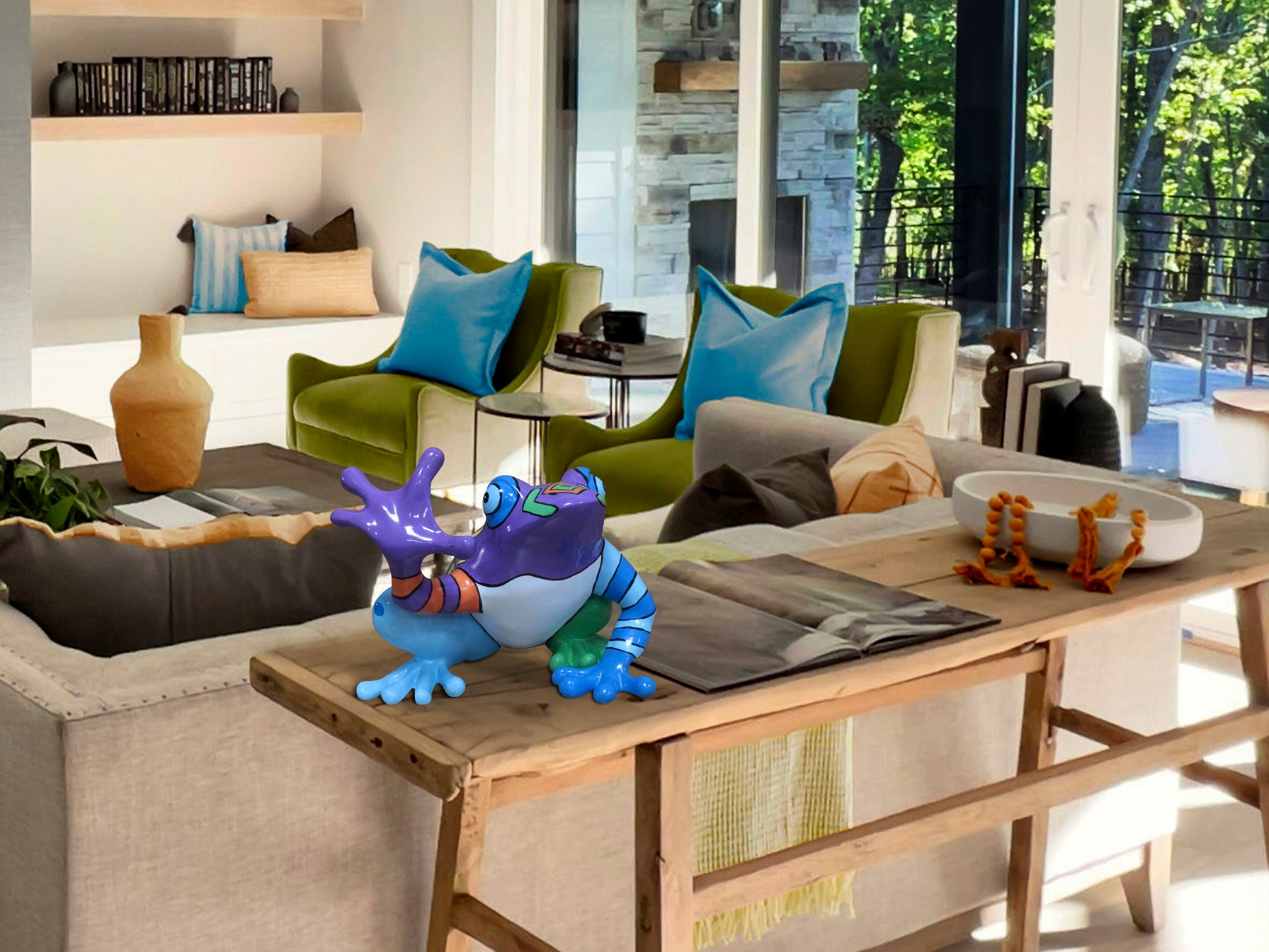 Figura Decorativa Ranita Schuller - Diseño único y artesanal | luzguru.com