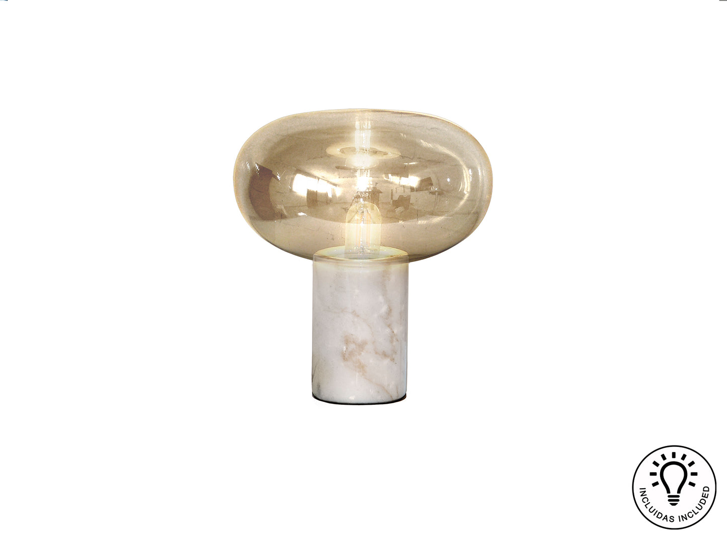 Lámpara Sobremesa Marmol Blanco - Schuller Fungi - Diseño Moderno | luzguru.com