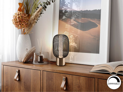 Lámpara de sobremesa Schuller Micrón Oro/Negro - Ref. 413282 - luzguru.com