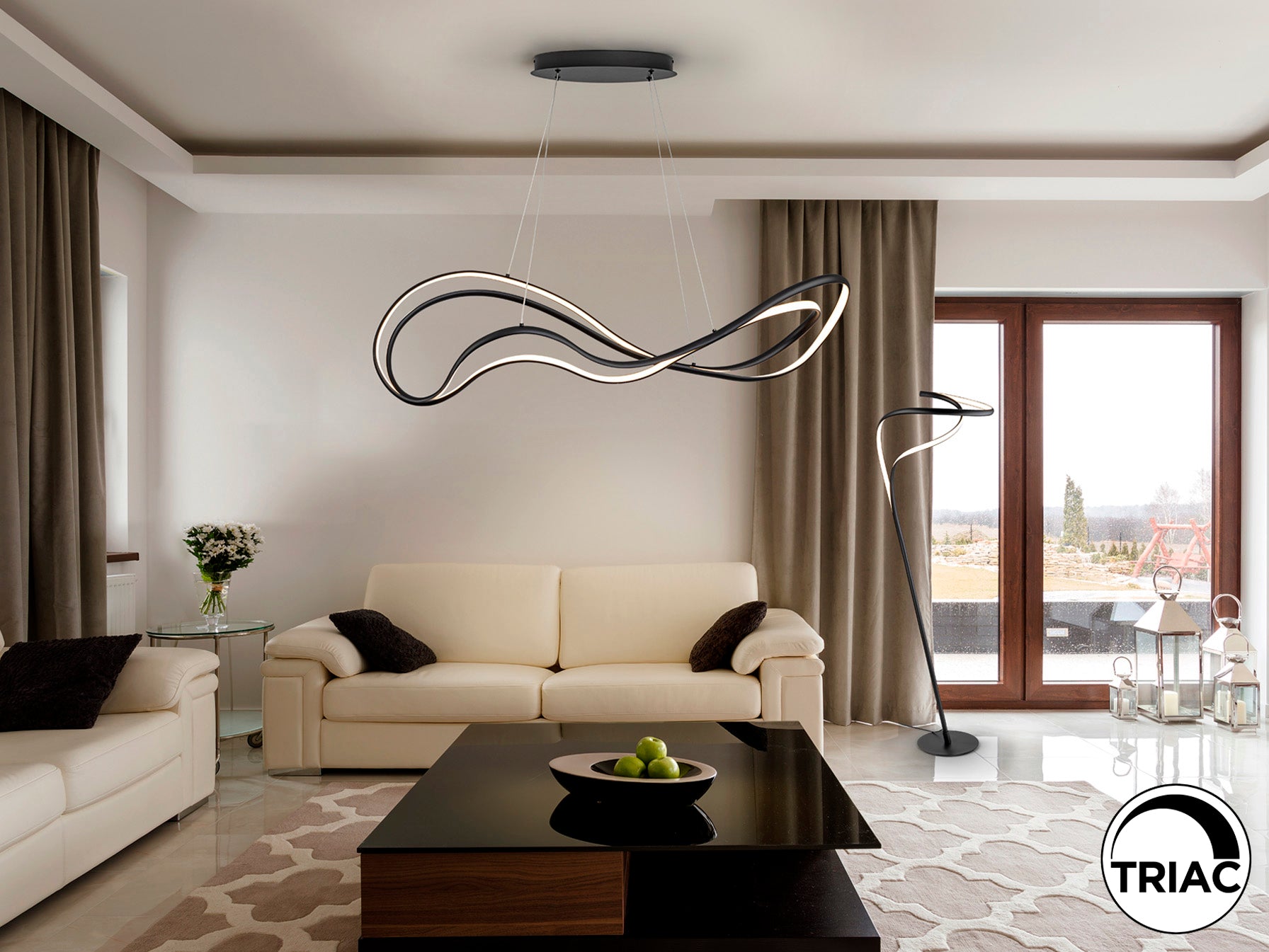 Lámpara Negra Moderna DANZA - Schuller - luzguru.com