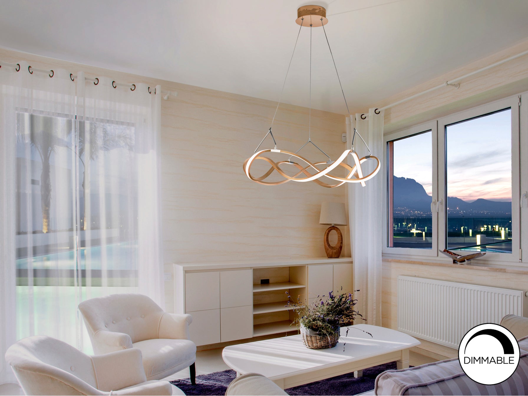 Schuller 763712 - Lámpara LED Molly Oro Rosa - luzguru.com