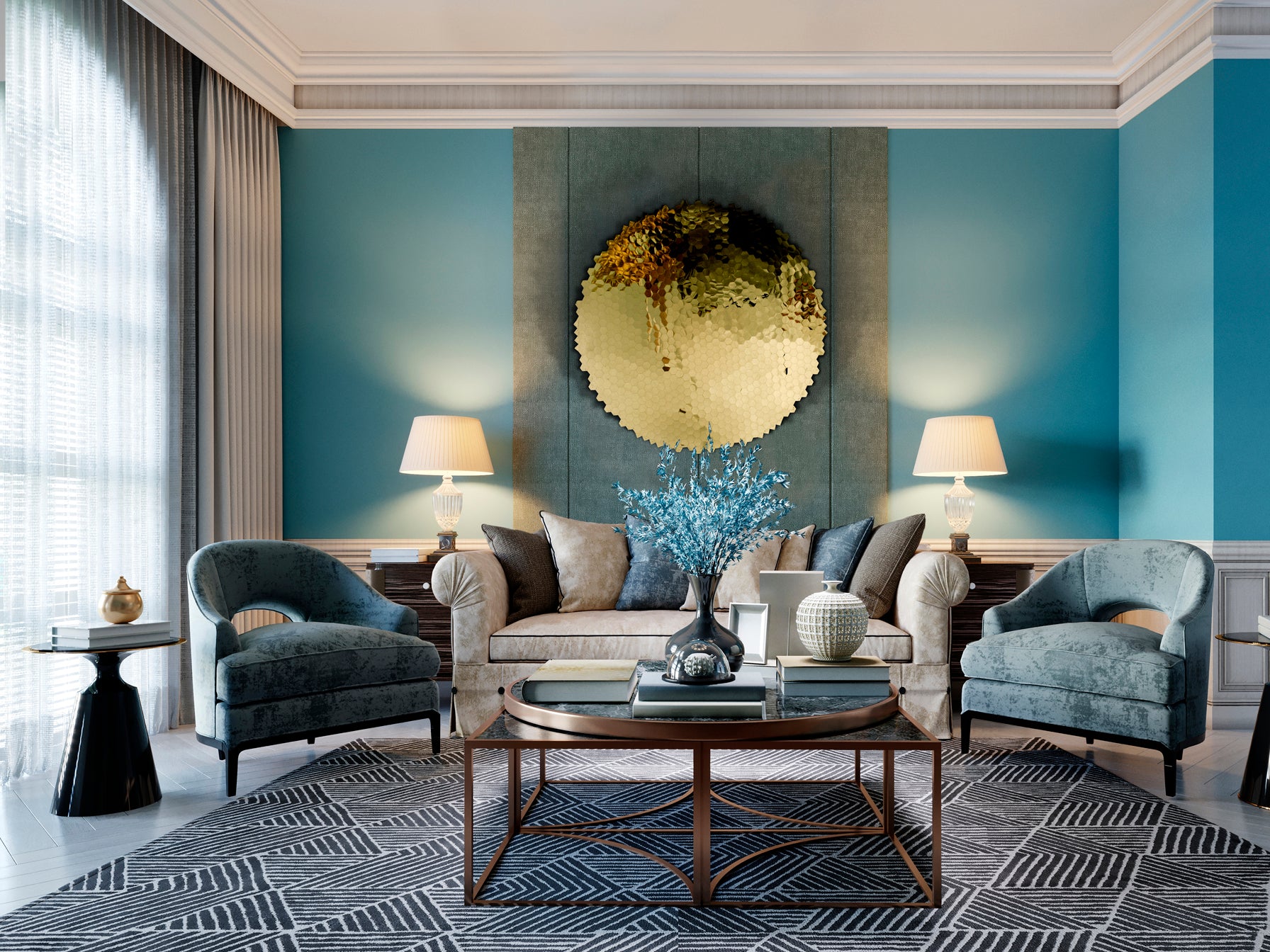 Lámpara de Techo Matrix Dorado - Schuller - Diseño Exclusivo | luzguru.com