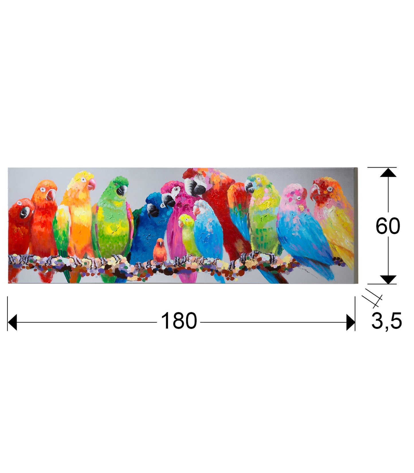 Medidas Cuadro Acrílico Schuller Tropic 772518: 180x60x3.5cm.
